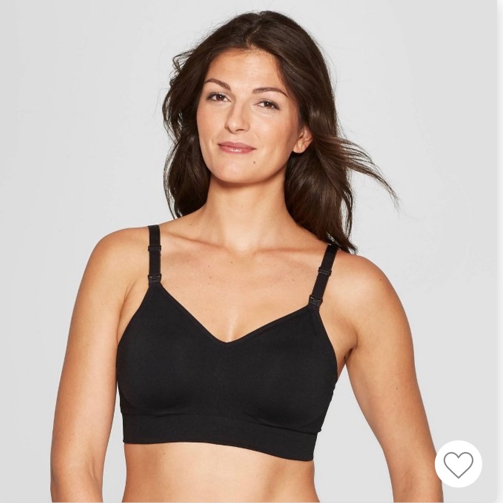NWT Auden Black Seamless Nursing Bra
